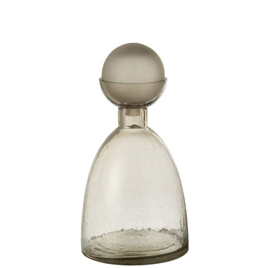 VASE BOUTEILLE VERRE GREI 18x18x34cm