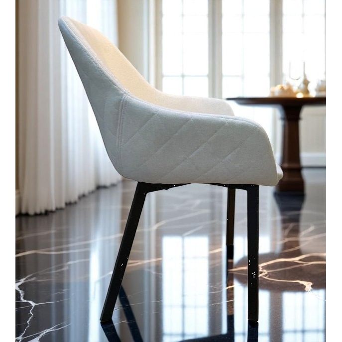 Fauteuil Repas PADE Tissu Craie 60x58xH81cm