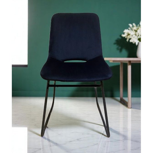 Chaise BUBBLE Velours Noire 48x52xH87cm