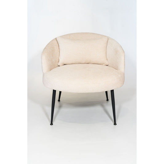 Fauteuil GUSTAVE chenille Craie 72x72xH66cm