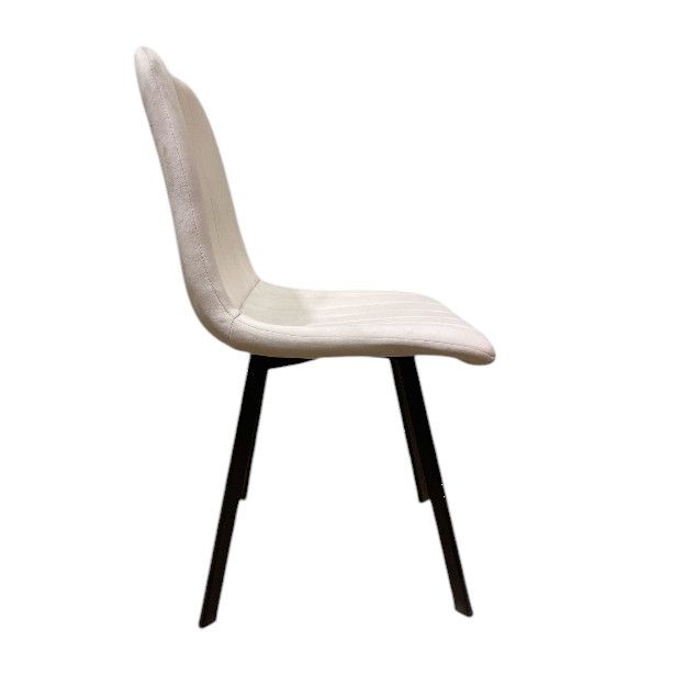 Chaise THER Velours Craie 45x50xH87cm