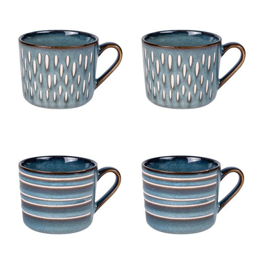 Coffret 4 Mugs HELSINKI Bleu 44CL