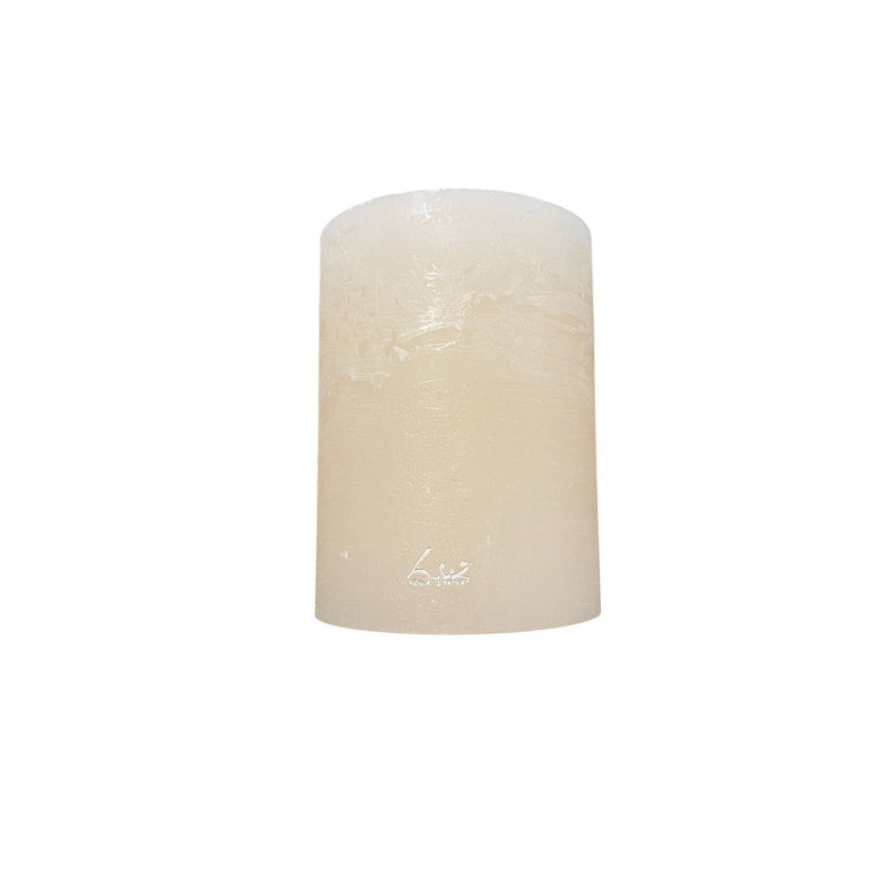Bougie Rustique Blanc Asperge Ø10xH13 cm