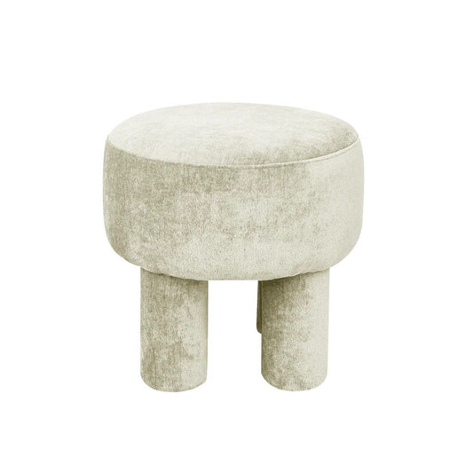 Pouf BORLANO Beige Ø43h42cm