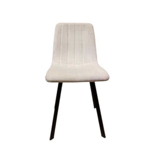 Chaise THER Velours Craie 45x50xH87cm