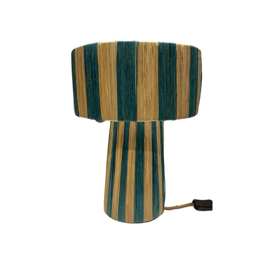 Lampe RAFINO Naturelle/Bleue D27xH37cm