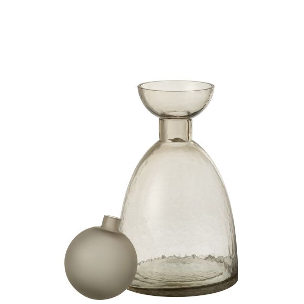 VASE BOUTEILLE VERRE GREI 18x18x34cm
