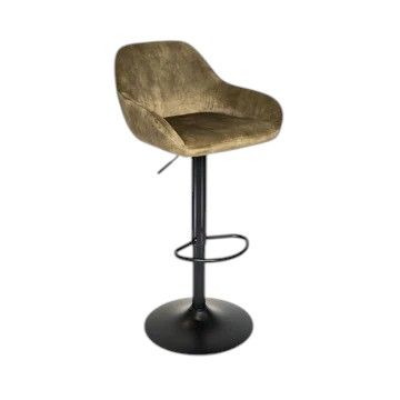 Tabouret de bar SOMAN velours Lichen 51x51xH107cm