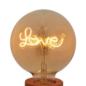 Ampoule LED VINTAGE "love" décorative coloris ambré