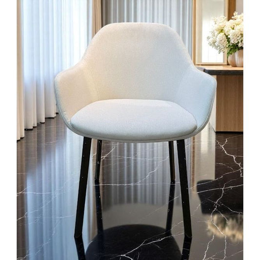 Fauteuil Repas PADE Tissu Craie 60x58xH81cm