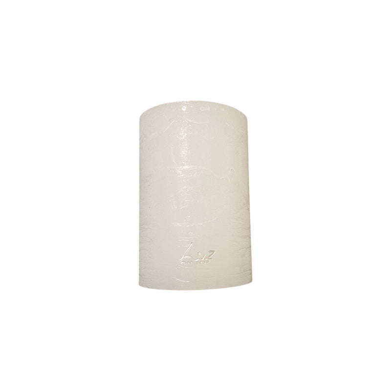 Bougie Rustique Blanc Ø7xH10 cm