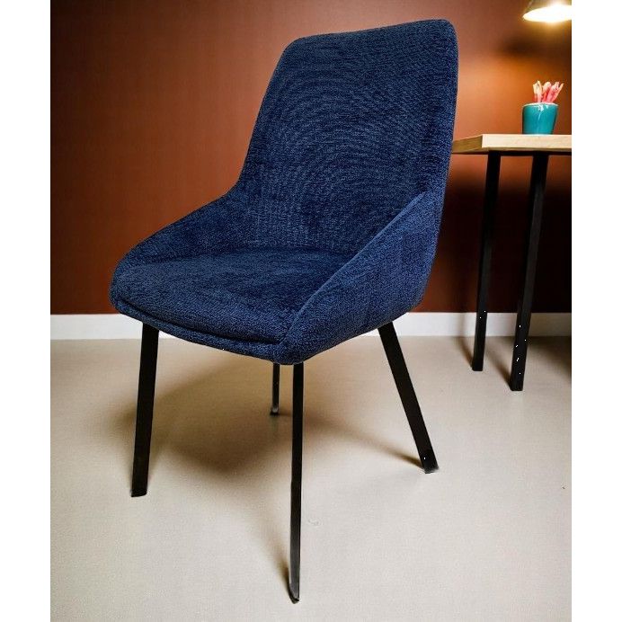 Chaise MARIZAN Tissu Chenille Nuit 50x50xH86cm