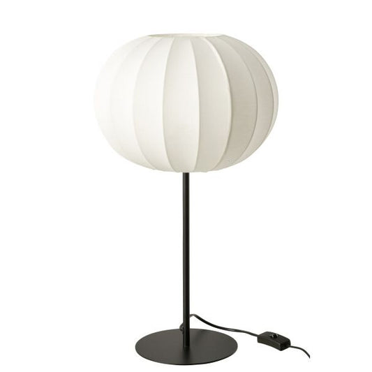LAMPE LANTERNE METAL/TEXTILE 30x30x53.5cm