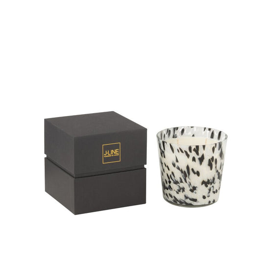 BOUGIE PARFUMEE NOA NOIR/BLANC13x13x13cm