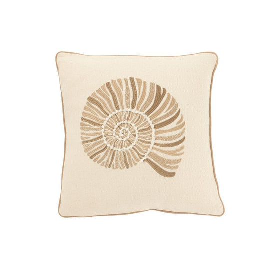 COUSSIN COQUILLAGE CRÈME/BEIGE 45x45x15cm