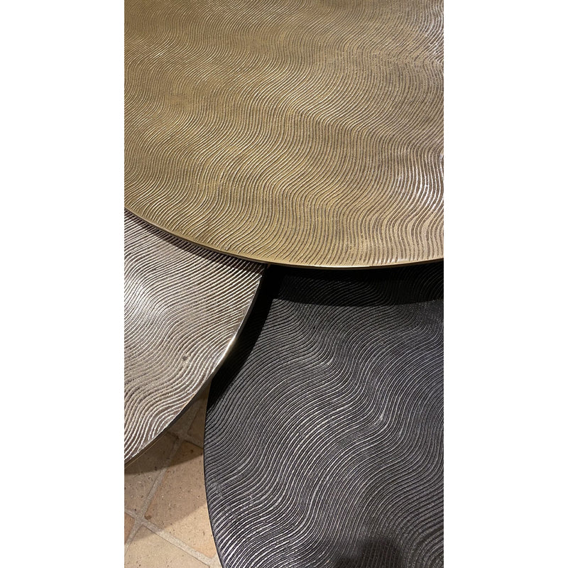 Table Basse VAGUE Nickel Ø74xH37 cm