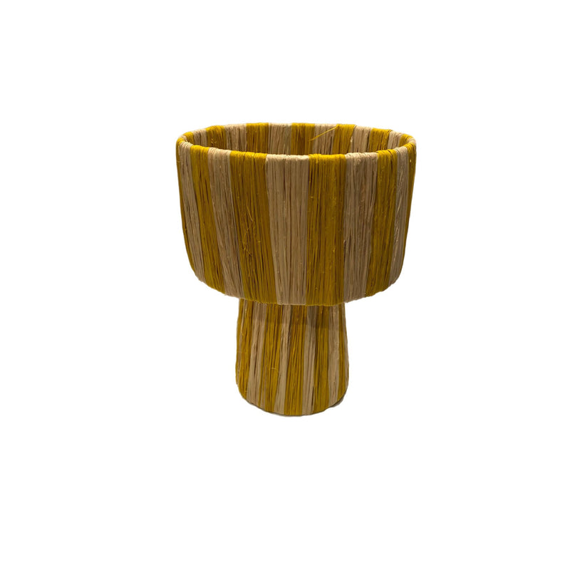 Lampe RAFINO Naturelle/Jaune D21xH27cm