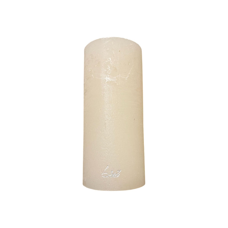 Bougie Rustique Blanc Asperge Ø7xH15 cm