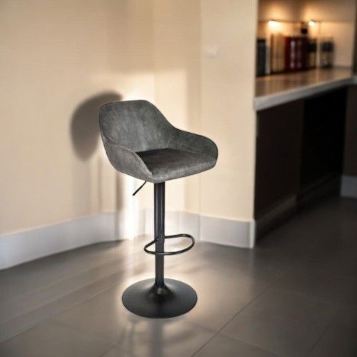 Tabouret de bar soman velours Bronze 51x51xH107cm