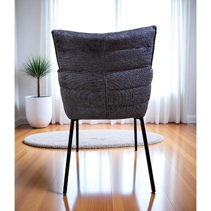 Fauteuil CLOUD bleu gris chenille 60x60xH84cm