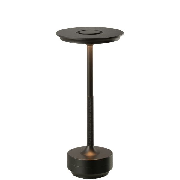 LAMPE LED TOUCH NOIR 12.8x12.8x27.8cm