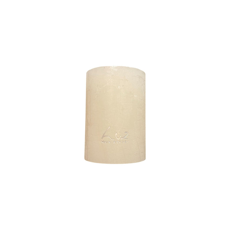 Bougie Rustique Blanc Asperge Ø6xH8 cm