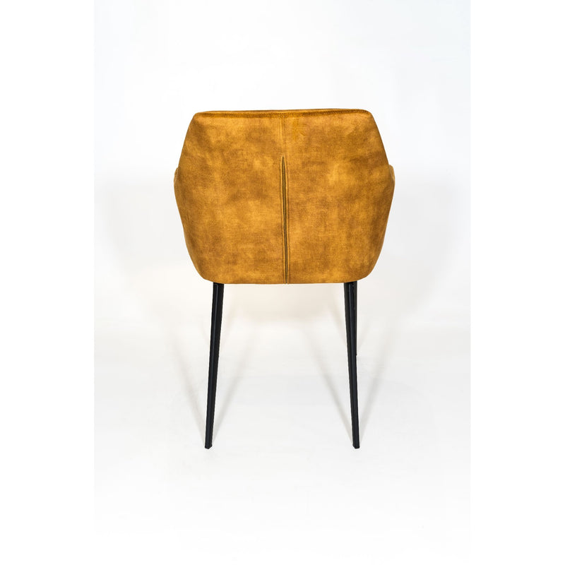 Chaise SOMAN velours Moutarde 57x61xH82cm