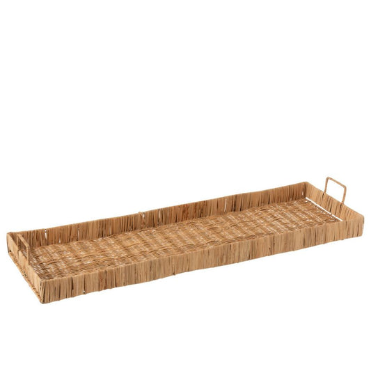PLATEAU LONG ROTIN 96x29x11.5cm