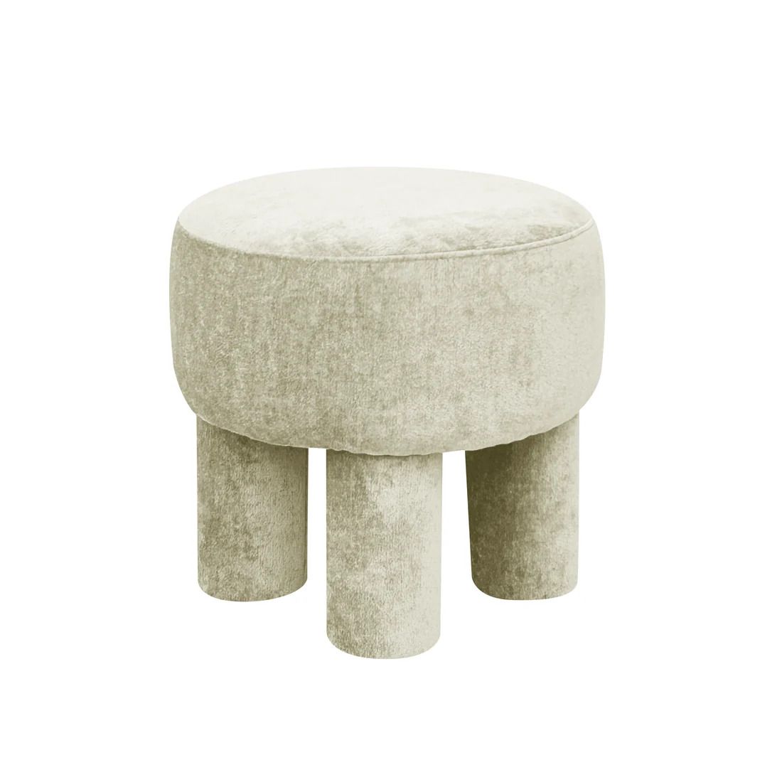 Pouf BORLANO Beige Ø43h42cm