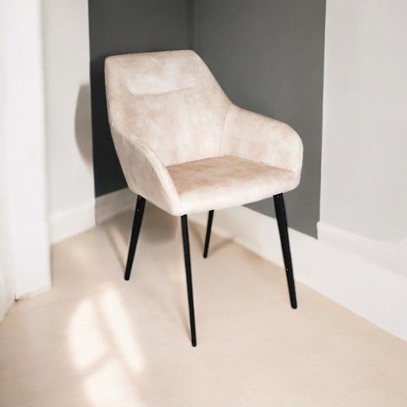 Chaise SOMAN velours Sable 57x61xH82cm