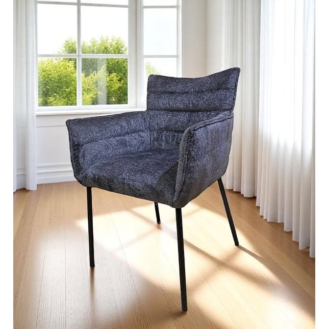 Fauteuil CLOUD bleu gris chenille 60x60xH84cm