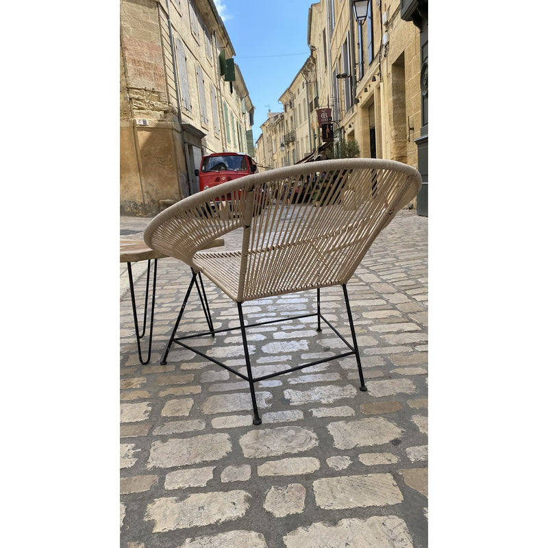 Fauteuil SYDNEY beige 80x70xH72cm