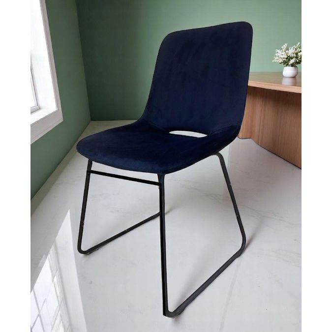 Chaise BUBBLE Velours Noire 48x52xH87cm