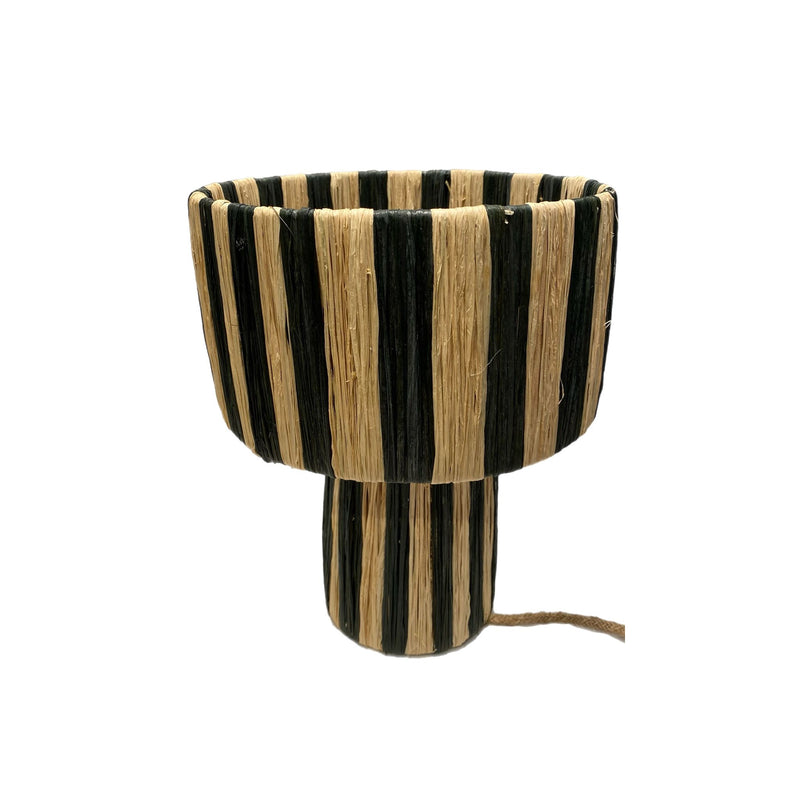 Lampe RAFINO Naturelle/Noire D24xH30cm