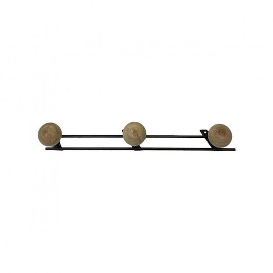PORTE MANTEAUX 3 BOULES NATURAL