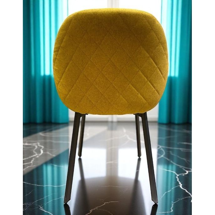 Fauteuil Repas PADE Tissu Moutarde 60x58xH81cm