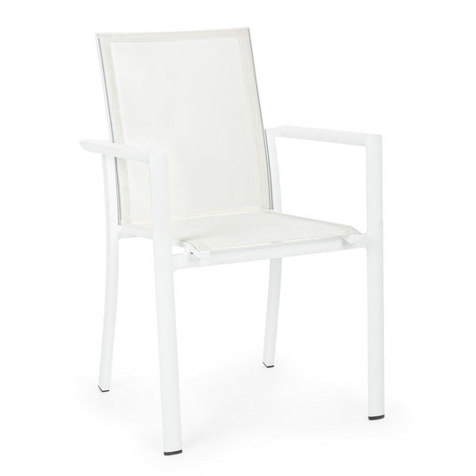 Fauteuil d'extérieur KONNOR Blanc 56x60xH88cm