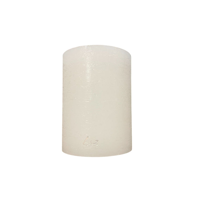 Bougie Rustique Blanc Ø10xH13 cm
