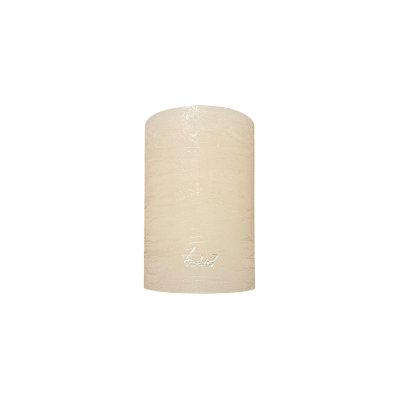 Bougie Rustique Blanc Asperge Ø7xH10 cm
