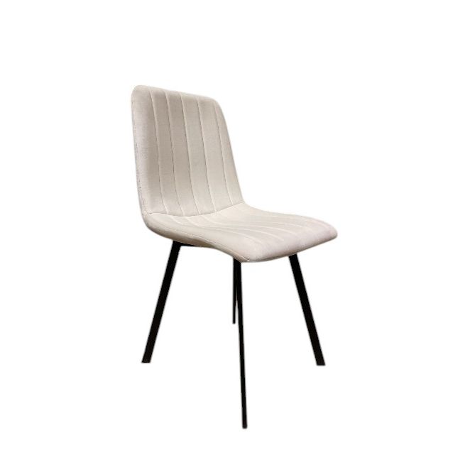 Chaise THER Velours Craie 45x50xH87cm
