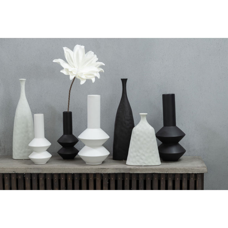 FLEUR FEUILLE 1 TETE EVA BLANC (28x28x71cm)