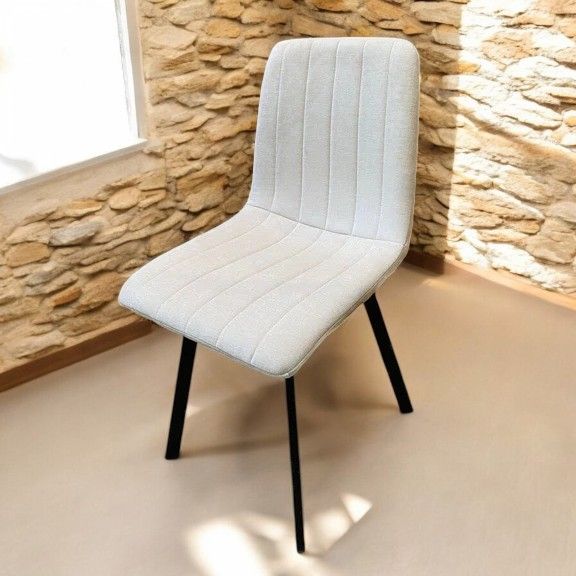 Chaise THER Tissu Beige 45x50xH87cm