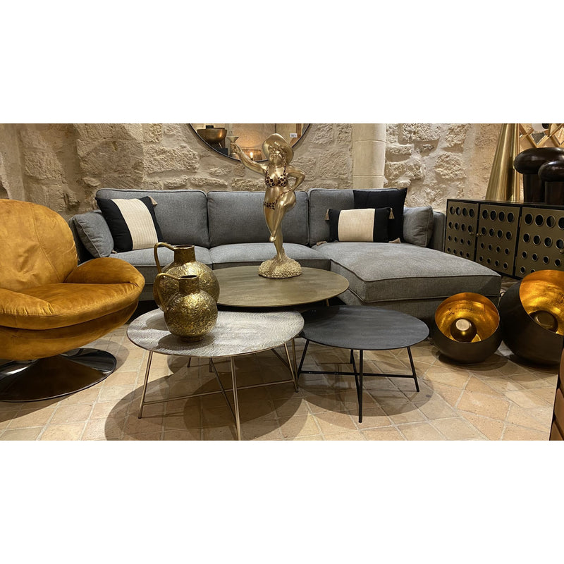 Table Basse VAGUE Nickel Ø74xH37 cm