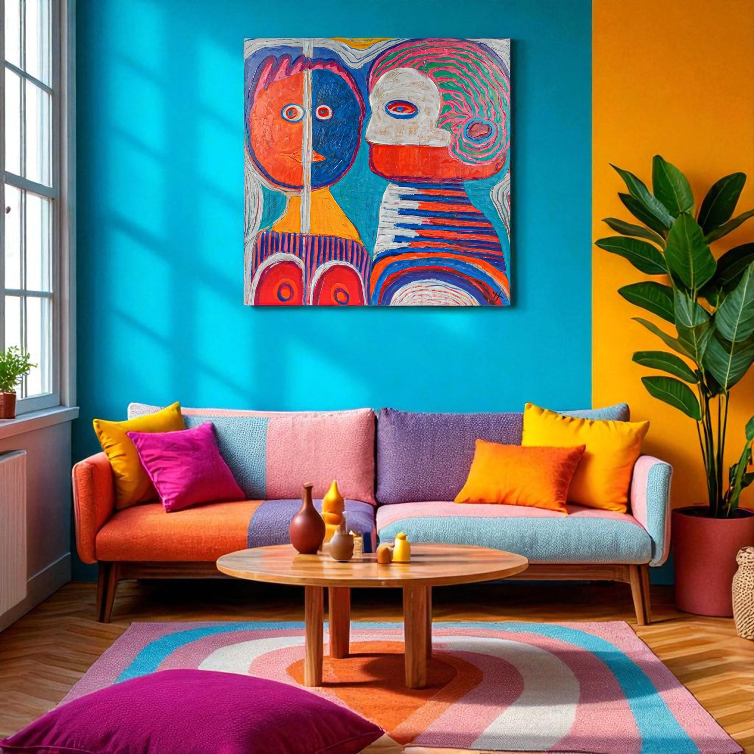 Tableau BROTHES 135x135cm