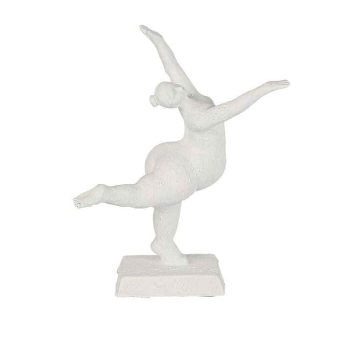 Statue femme dansant en résine blanche 22,5x12.5xH30.5 cm