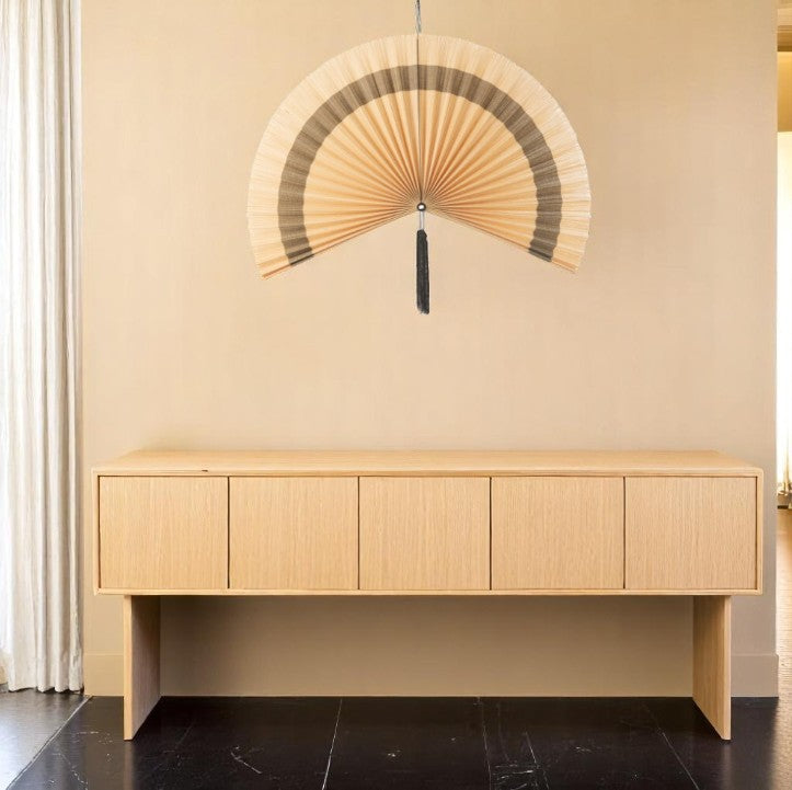 DÉCO MUR ÉVENTAIL NATUREL 60x123x4cm