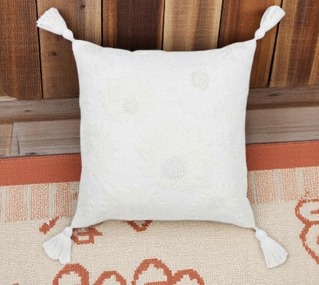 COUSSIN FLEURS+FLOCHES 45x45x15cm