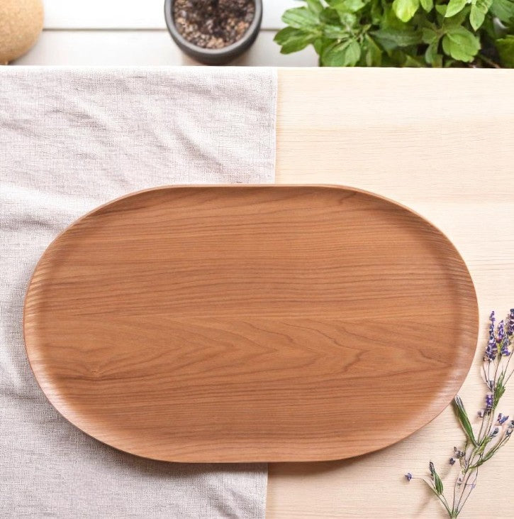 Plateau ovale naturel 40x25 cm