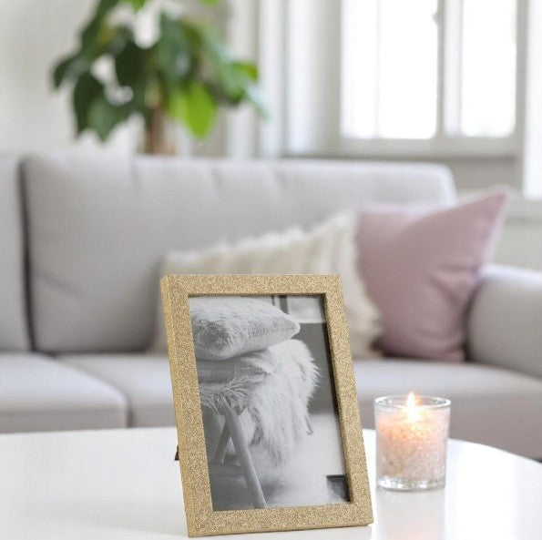 CADRE Photo 13x18 Pailleté Or M 15x12x20 cm