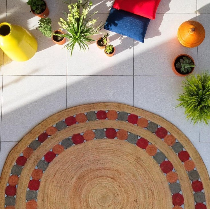 Tapis jute rond Ø250 cm